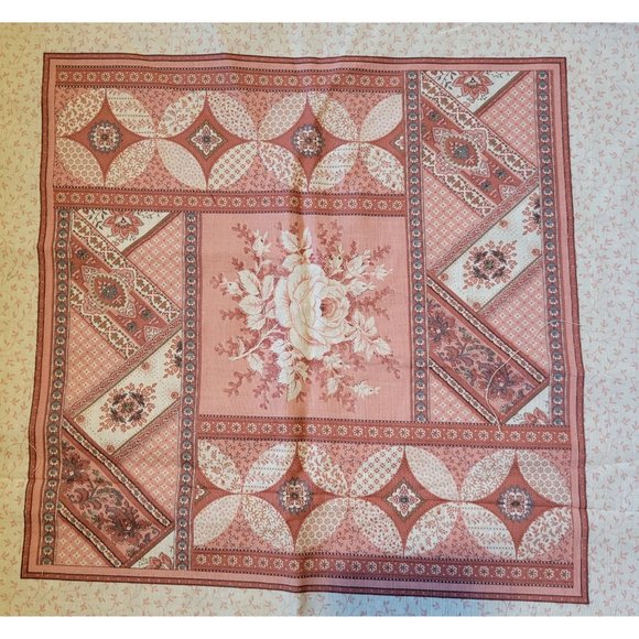 VIP Screen Print Cranston Printworks Quilt Panel Cotton Pink Roses - Picture 3 of 5